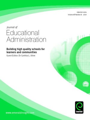 cover image of Journal of Educational Administration, Volume 47, Issue 3
